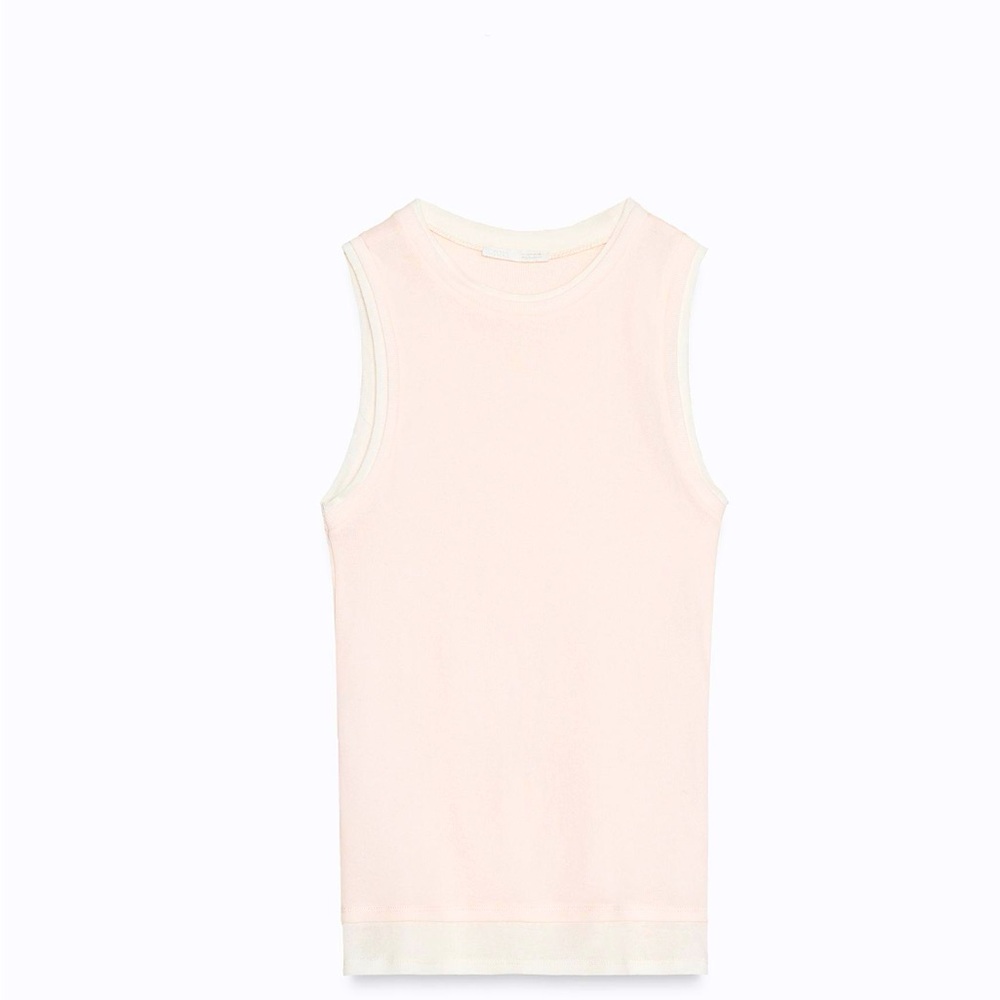 Zara Double Layer Tee in Pastel Pink